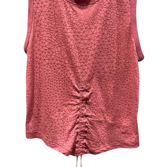 LULULEMON Cinch Me Up Front Sheer Veil Activewear Tank Top Cherry Tint Size 8 - Picture 6 of 9